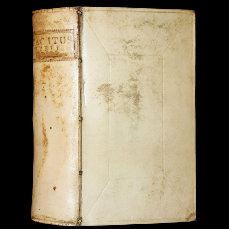 1687 Rare Latin Vellum Book - Tacitus Works on Roman Empire's Society, and Military Affairs