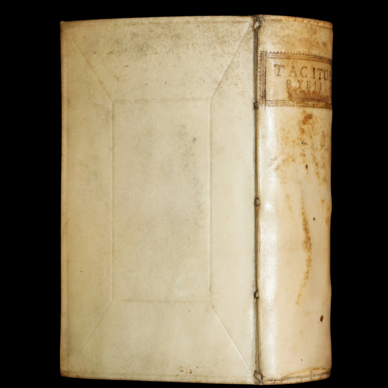 1687 Rare Latin Vellum Book - Tacitus Works on Roman Empire's Society, and Military Affairs