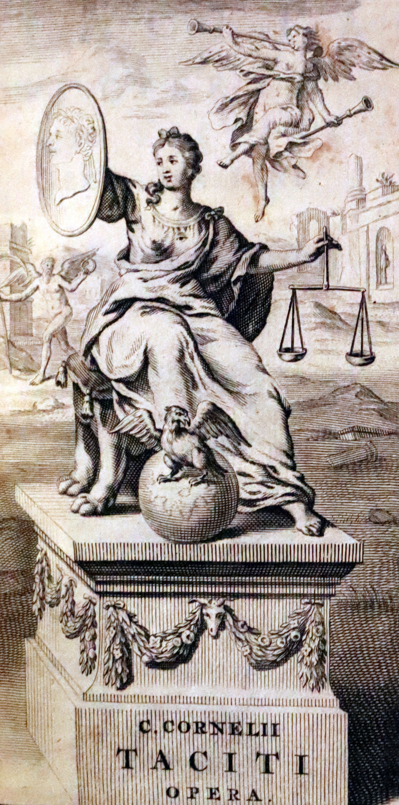 1687 Rare Latin Vellum Book - Tacitus Works on Roman Empire's Society, and Military Affairs