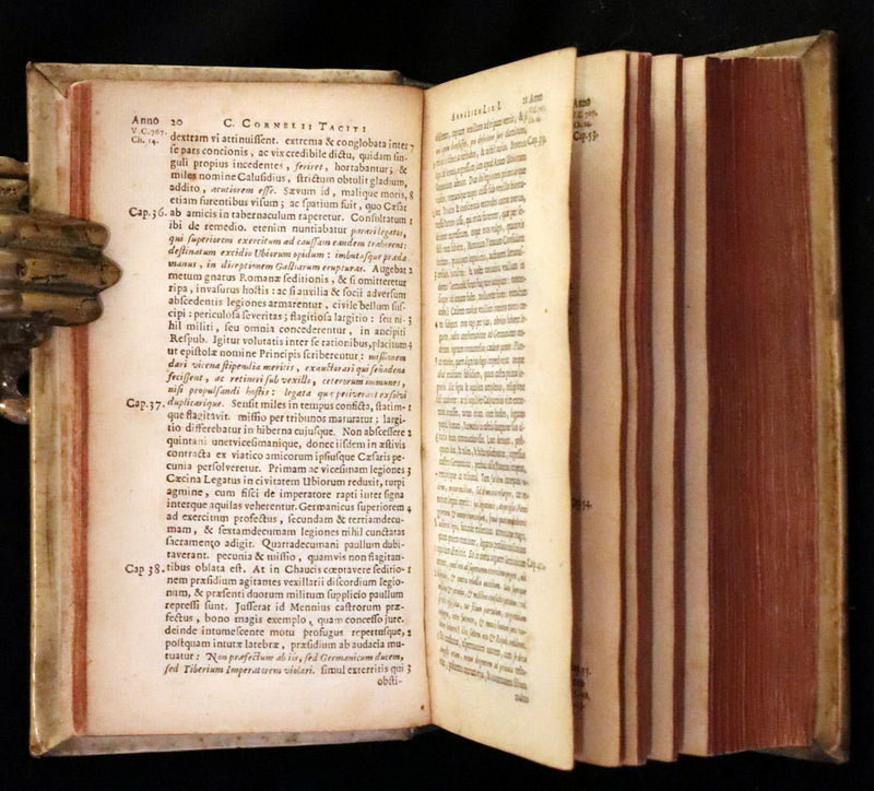 1687 Rare Latin Vellum Book - Tacitus Works on Roman Empire's Society, and Military Affairs