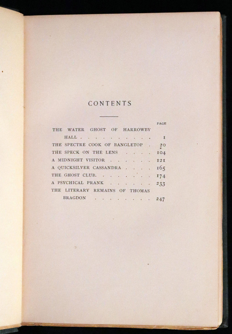 1894 Rare First Edition - The Water Ghost and other Ghost Stories by John Kendrick Bangs.