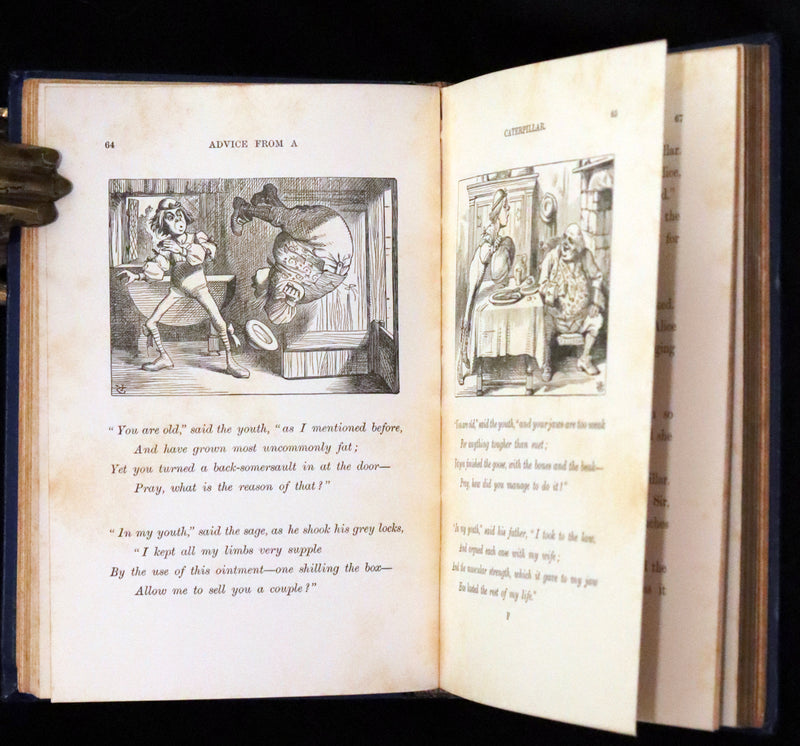 1898 Rare Edition in Blue - Alice's Adventures in Wonderland by Lewis Carroll.