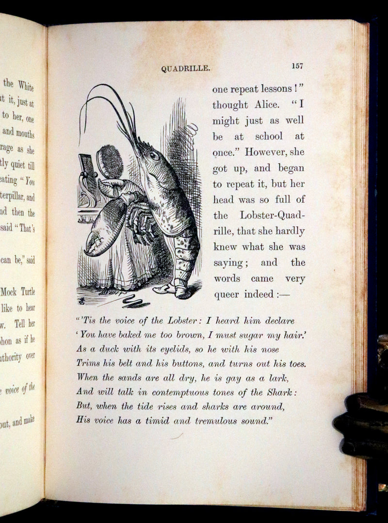 1898 Rare Edition in Blue - Alice's Adventures in Wonderland by Lewis Carroll.