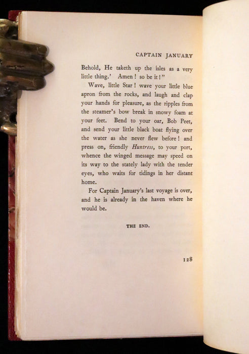 1898 Scarce First De Luxe Limited Edition - Captain January, Lighthouse Keeper and His Little Girl Signed by Laura E. Richards.