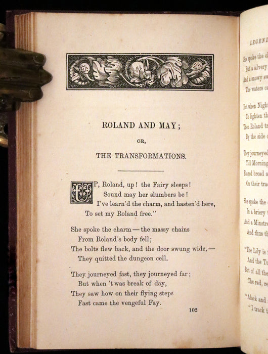 1869 Scarce First Edition ~ Legends from Fairy Land by Anna Bache.