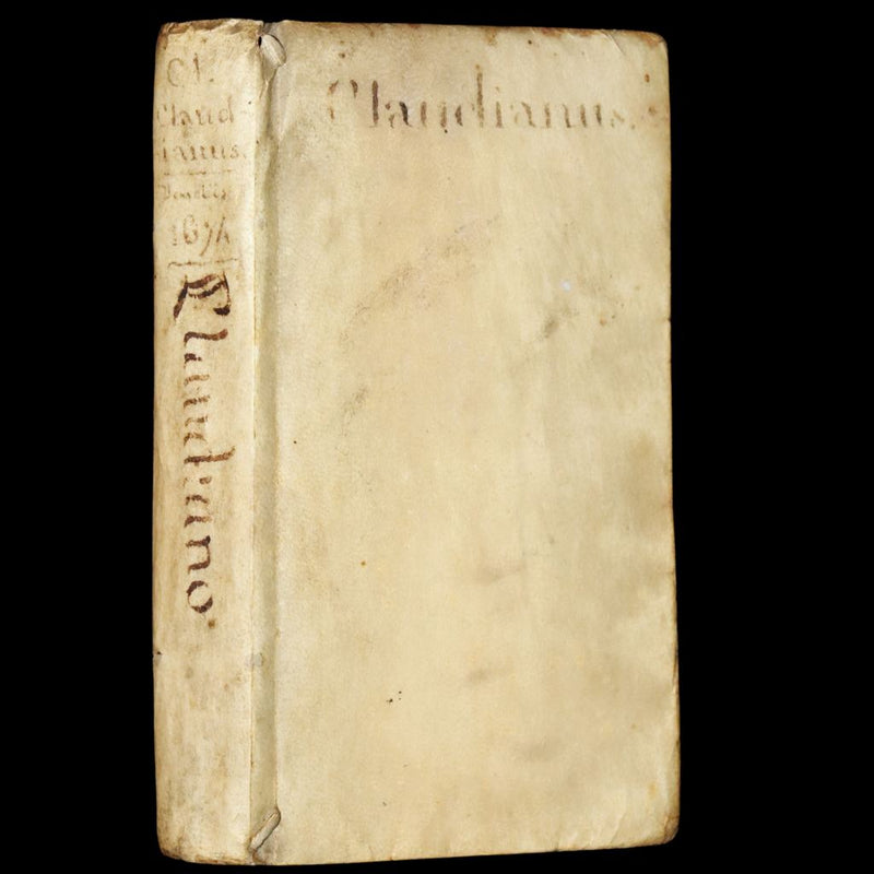1674 Scarce Latin Vellum Book - Claudian's Latin Poetry of late antiquity - Emendatissima Poemata.