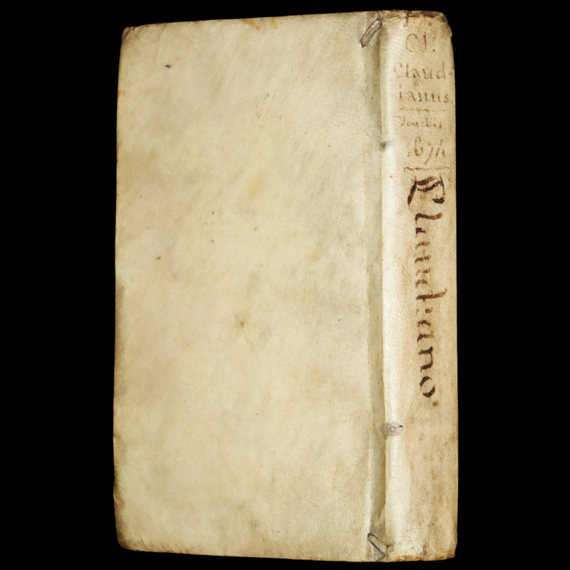 1674 Scarce Latin Vellum Book - Claudian's Latin Poetry of late antiquity - Emendatissima Poemata.