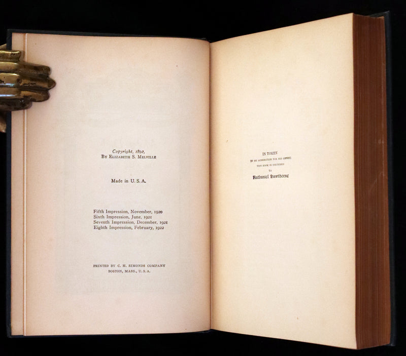 1922 Rare Book - Moby Dick, The White Whale by Herman Melville illustrated by Augustus Burnham Shute.