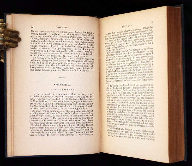 1922 Rare Book - Moby Dick, The White Whale by Herman Melville illustrated by Augustus Burnham Shute.