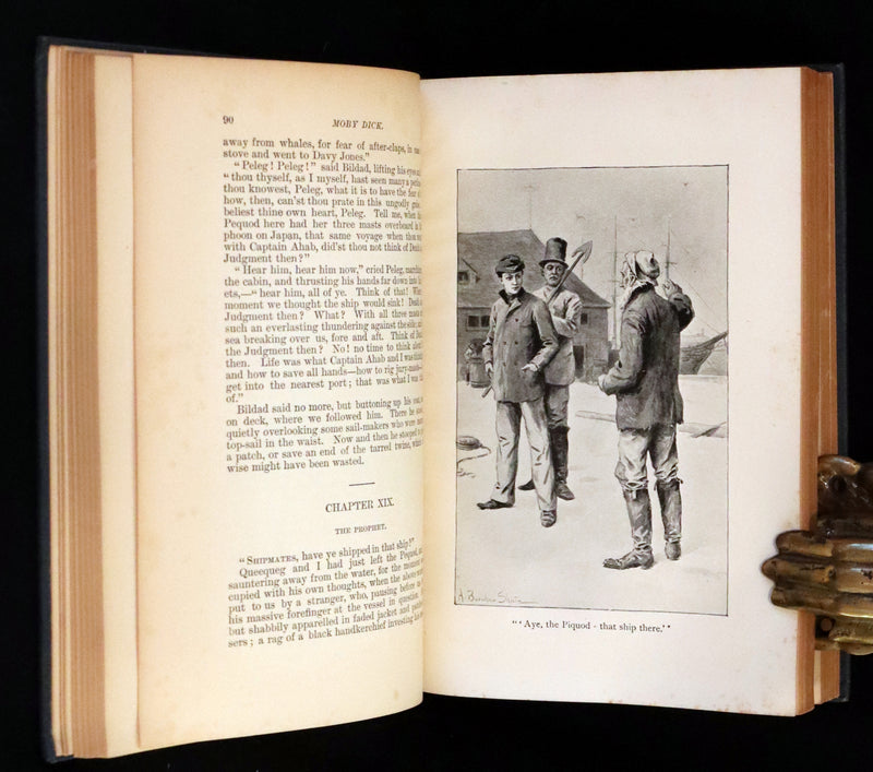 1922 Rare Book - Moby Dick, The White Whale by Herman Melville illustrated by Augustus Burnham Shute.