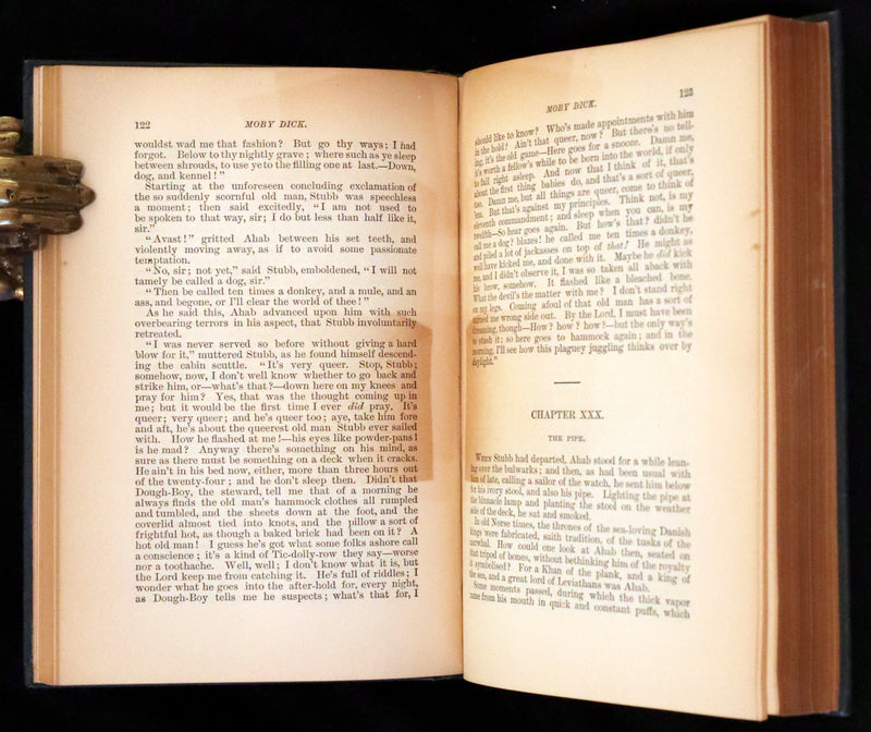 1922 Rare Book - Moby Dick, The White Whale by Herman Melville illustrated by Augustus Burnham Shute.