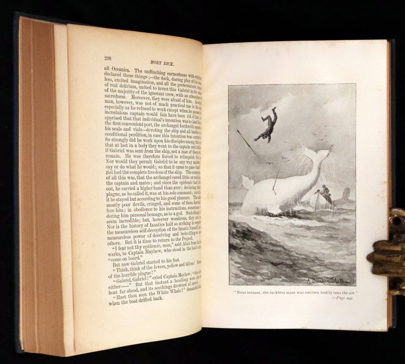 1922 Rare Book - Moby Dick, The White Whale by Herman Melville illustrated by Augustus Burnham Shute.