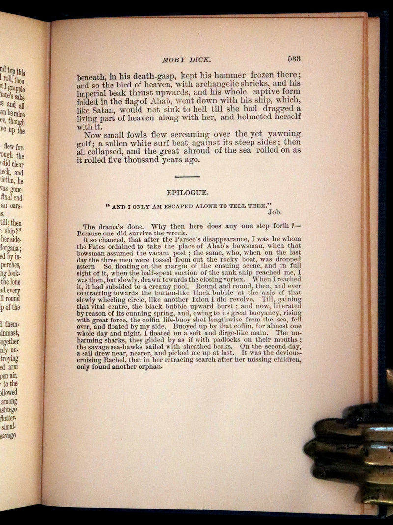 1922 Rare Book - Moby Dick, The White Whale by Herman Melville illustrated by Augustus Burnham Shute.