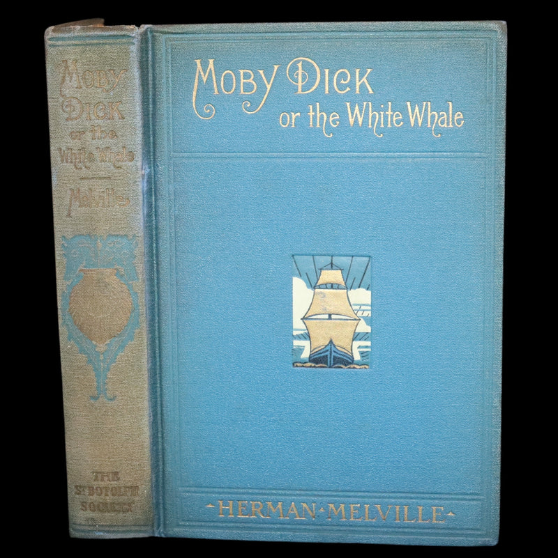 1922 Rare Book - Moby Dick, The White Whale by Herman Melville illustrated by Augustus Burnham Shute.