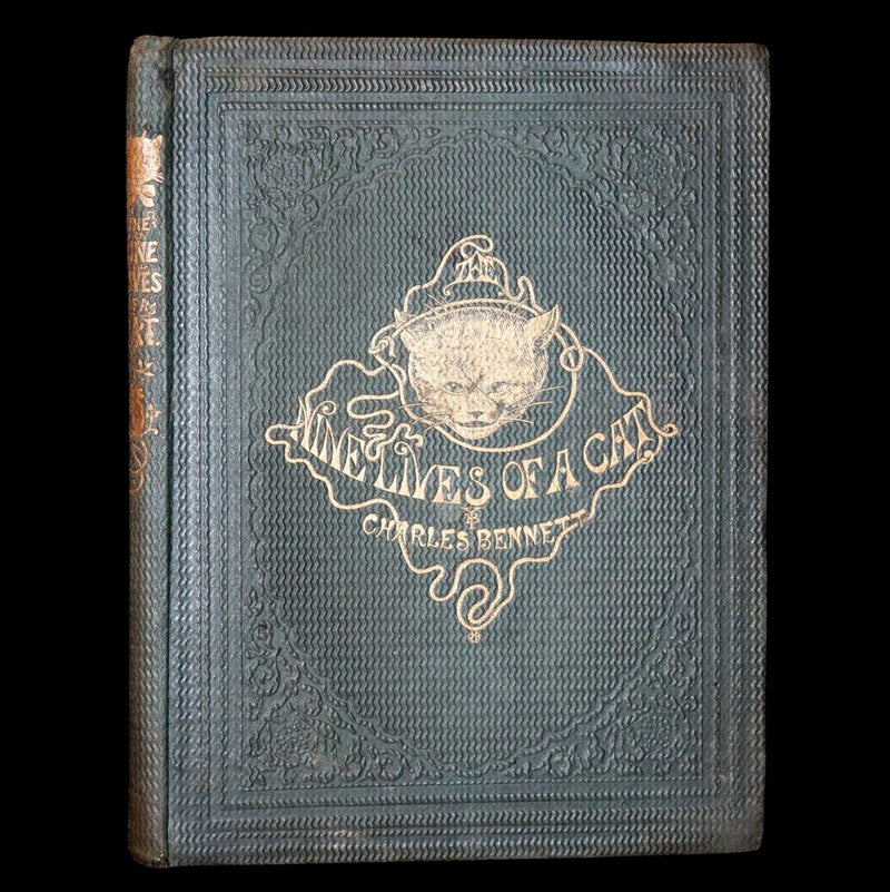 1860 Scarce First Edition - The Nine Lives of a Cat - Tale of Wonder illustrated by Charles H. Bennett.