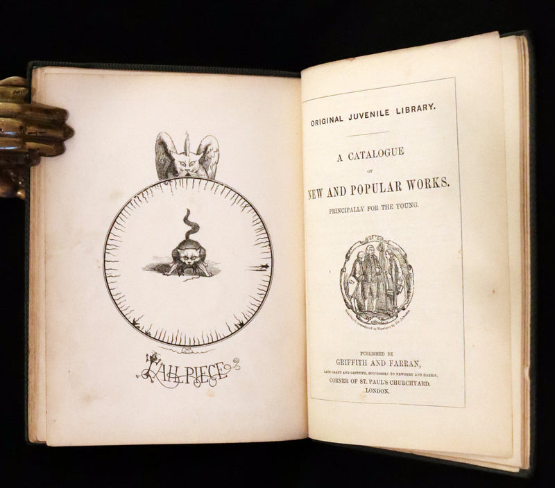 1860 Scarce First Edition - The Nine Lives of a Cat - Tale of Wonder illustrated by Charles H. Bennett.