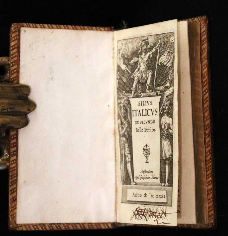 1631 Rare Latin Book - Silius Italicus War Against Hannibal, Second Punic War's Poem.