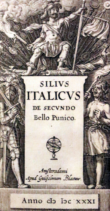 1631 Rare Latin Book - Silius Italicus War Against Hannibal, Second Punic War's Poem.