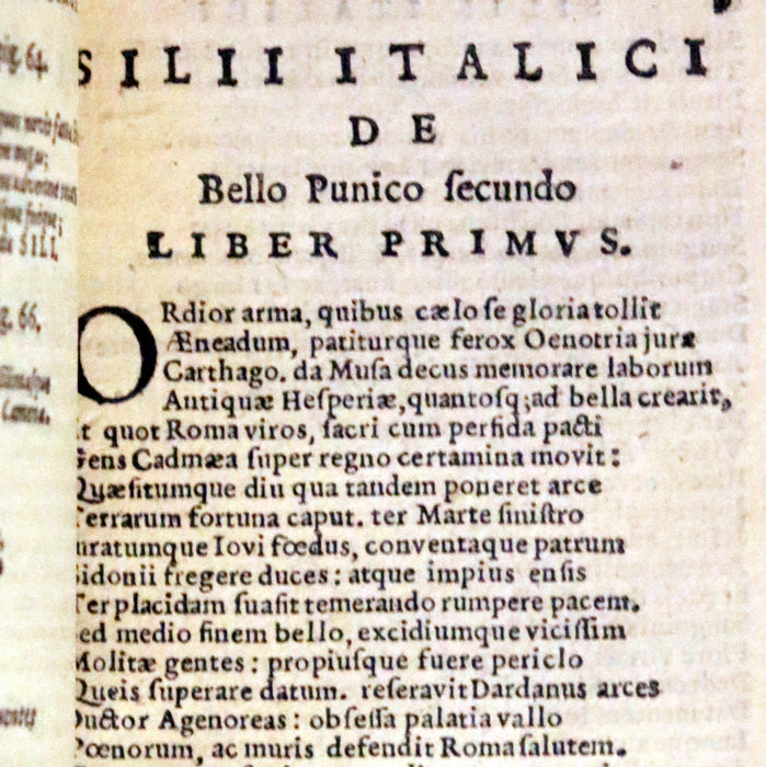 1631 Rare Latin Book - Silius Italicus War Against Hannibal, Second Punic War's Poem.