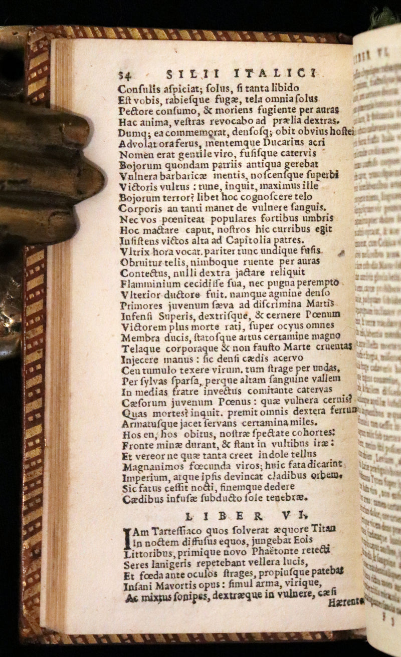 1631 Rare Latin Book - Silius Italicus War Against Hannibal, Second Punic War's Poem.