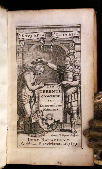 1635 Rare Latin Book - Terence's Comedies - Publii Terentii Comœdiæ Sex: Ex Recensione Heinsiana.