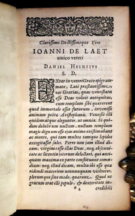 1635 Rare Latin Book - Terence's Comedies - Publii Terentii Comœdiæ Sex: Ex Recensione Heinsiana.