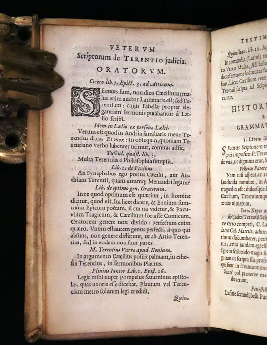 1635 Rare Latin Book - Terence's Comedies - Publii Terentii Comœdiæ Sex: Ex Recensione Heinsiana.