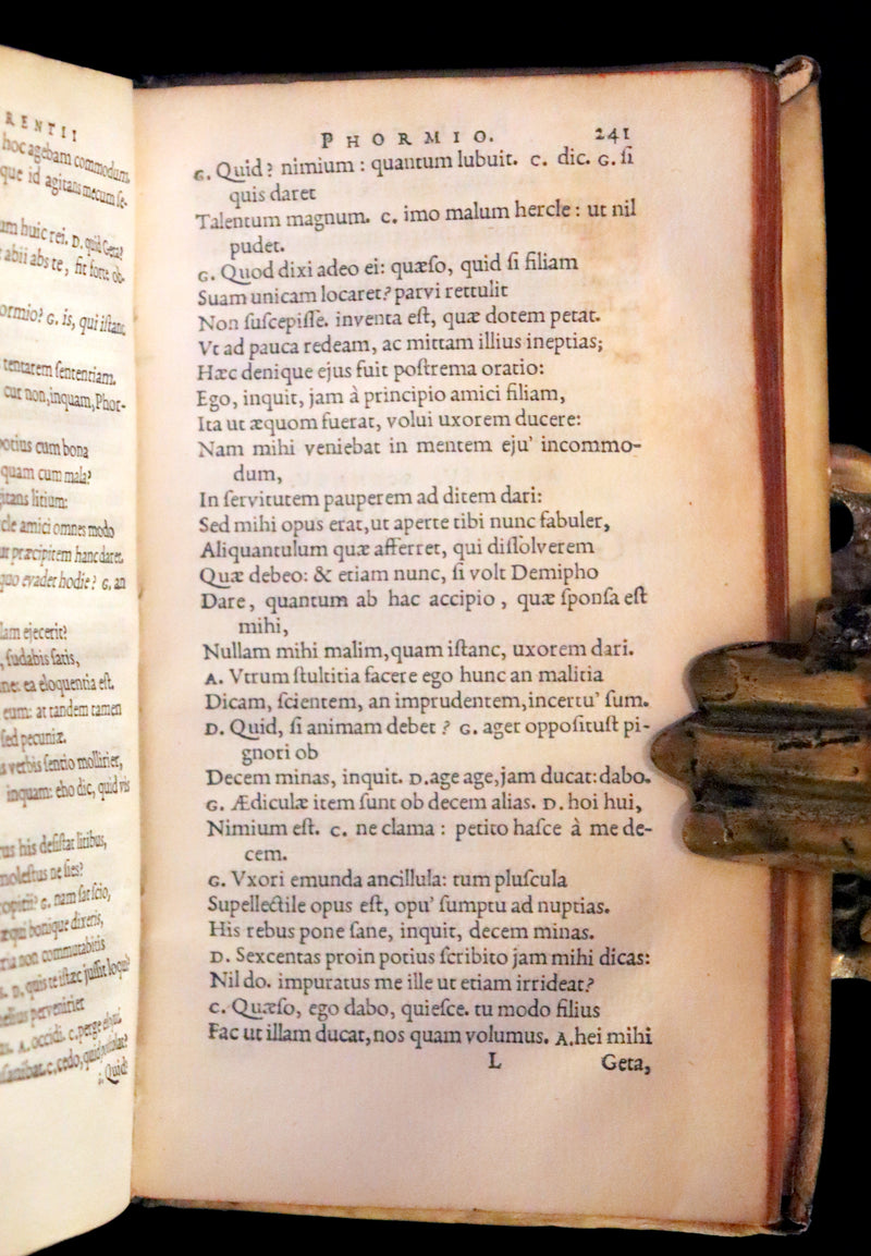 1635 Rare Latin Book - Terence's Comedies - Publii Terentii Comœdiæ Sex: Ex Recensione Heinsiana.