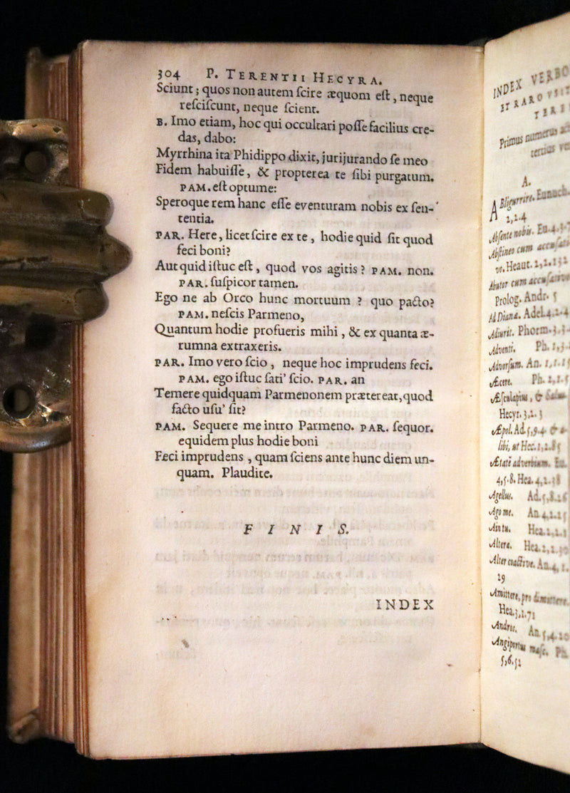 1635 Rare Latin Book - Terence's Comedies - Publii Terentii Comœdiæ Sex: Ex Recensione Heinsiana.