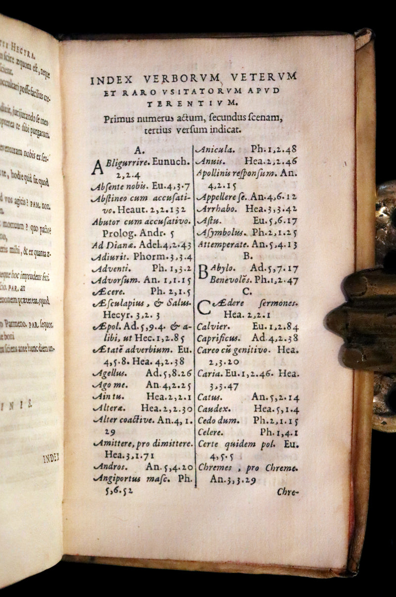 1635 Rare Latin Book - Terence's Comedies - Publii Terentii Comœdiæ Sex: Ex Recensione Heinsiana.