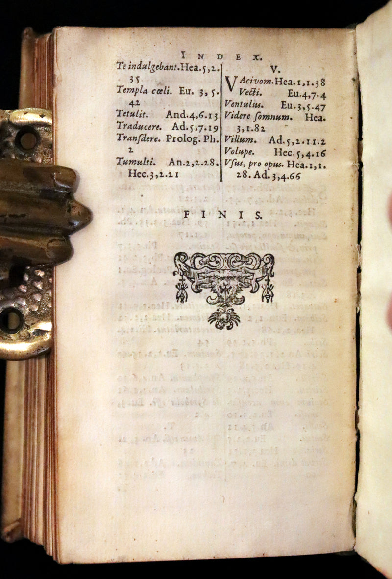 1635 Rare Latin Book - Terence's Comedies - Publii Terentii Comœdiæ Sex: Ex Recensione Heinsiana.