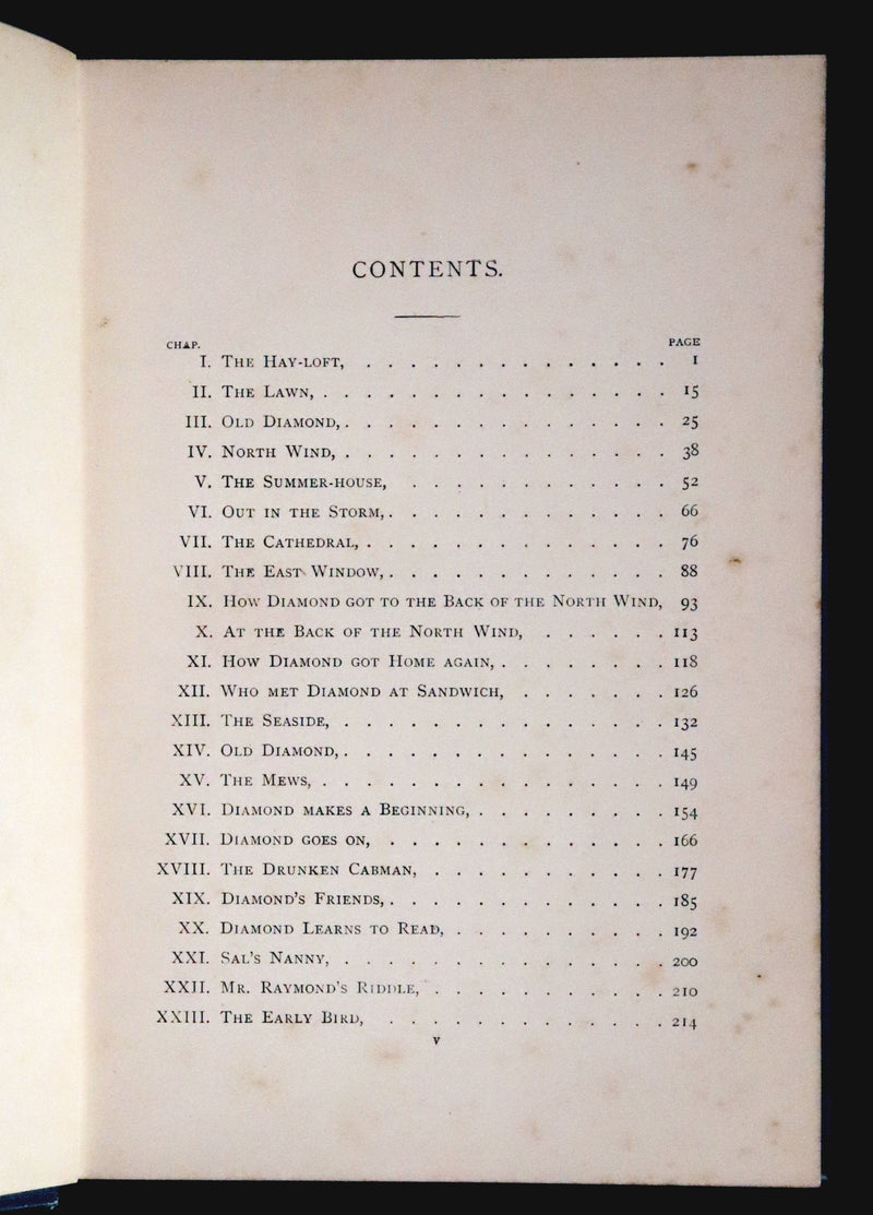 1900 Rare Book - At the Back of the North Wind by George MacDonald illustrated by Arthur Hughes.