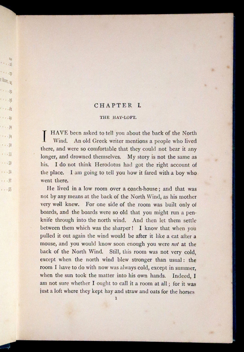 1900 Rare Book - At the Back of the North Wind by George MacDonald illustrated by Arthur Hughes.