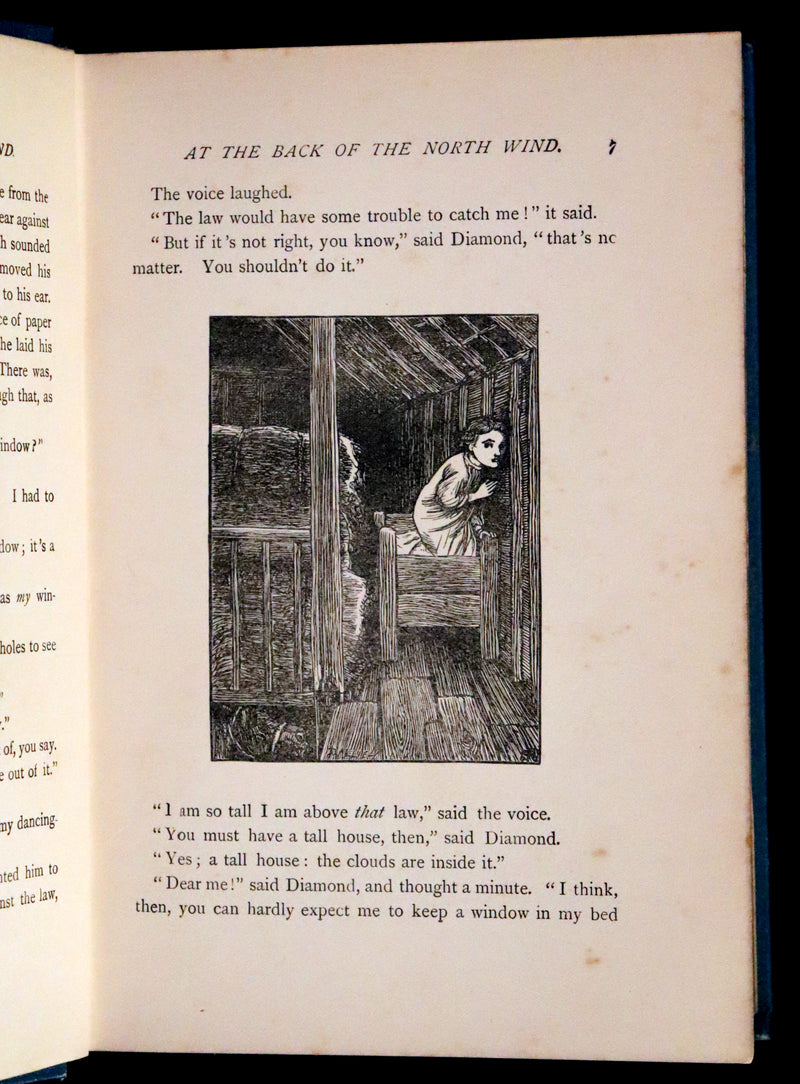 1900 Rare Book - At the Back of the North Wind by George MacDonald illustrated by Arthur Hughes.