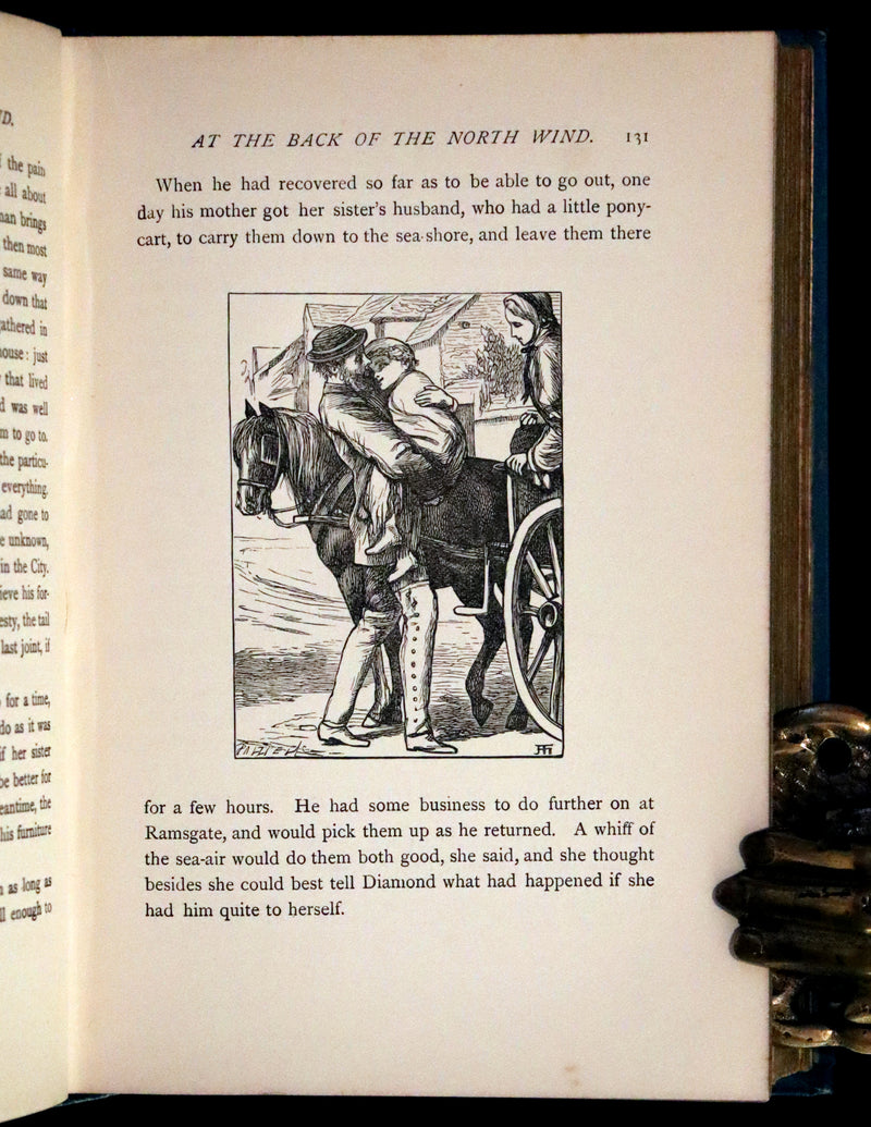 1900 Rare Book - At the Back of the North Wind by George MacDonald illustrated by Arthur Hughes.