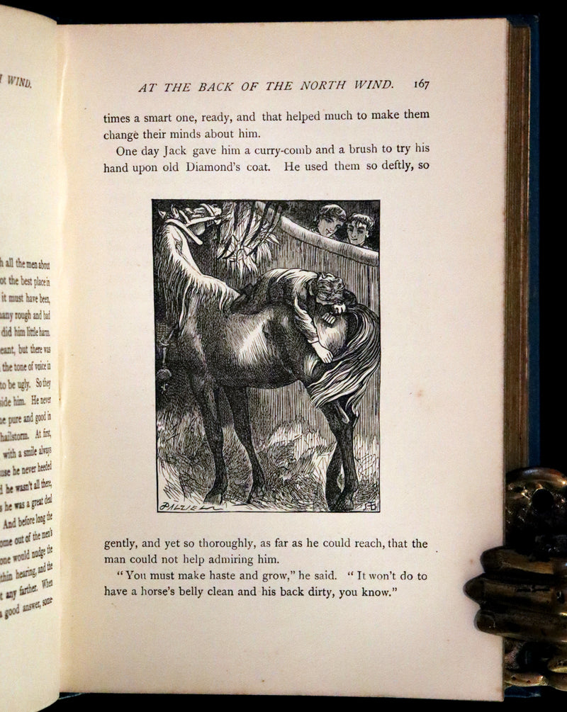 1900 Rare Book - At the Back of the North Wind by George MacDonald illustrated by Arthur Hughes.
