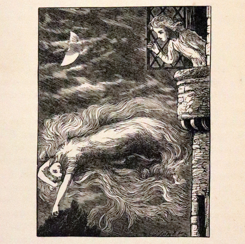1900 Rare Book - At the Back of the North Wind by George MacDonald illustrated by Arthur Hughes.