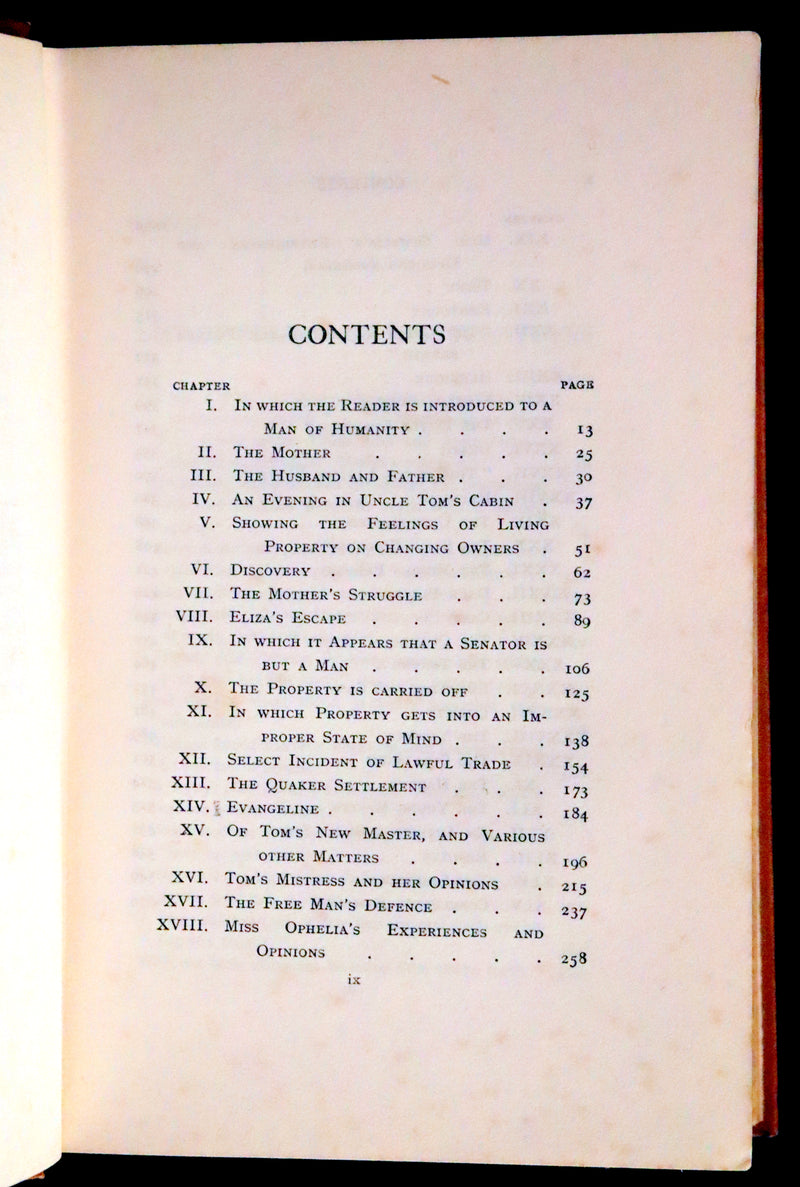 1920 Rare Book - Uncle Tom's Cabin by Harriet Beecher Stowe illustrated by Richard Henry Brock.