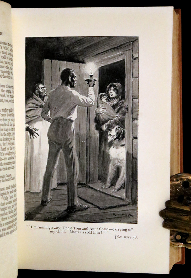 1920 Rare Book - Uncle Tom's Cabin by Harriet Beecher Stowe illustrated by Richard Henry Brock.