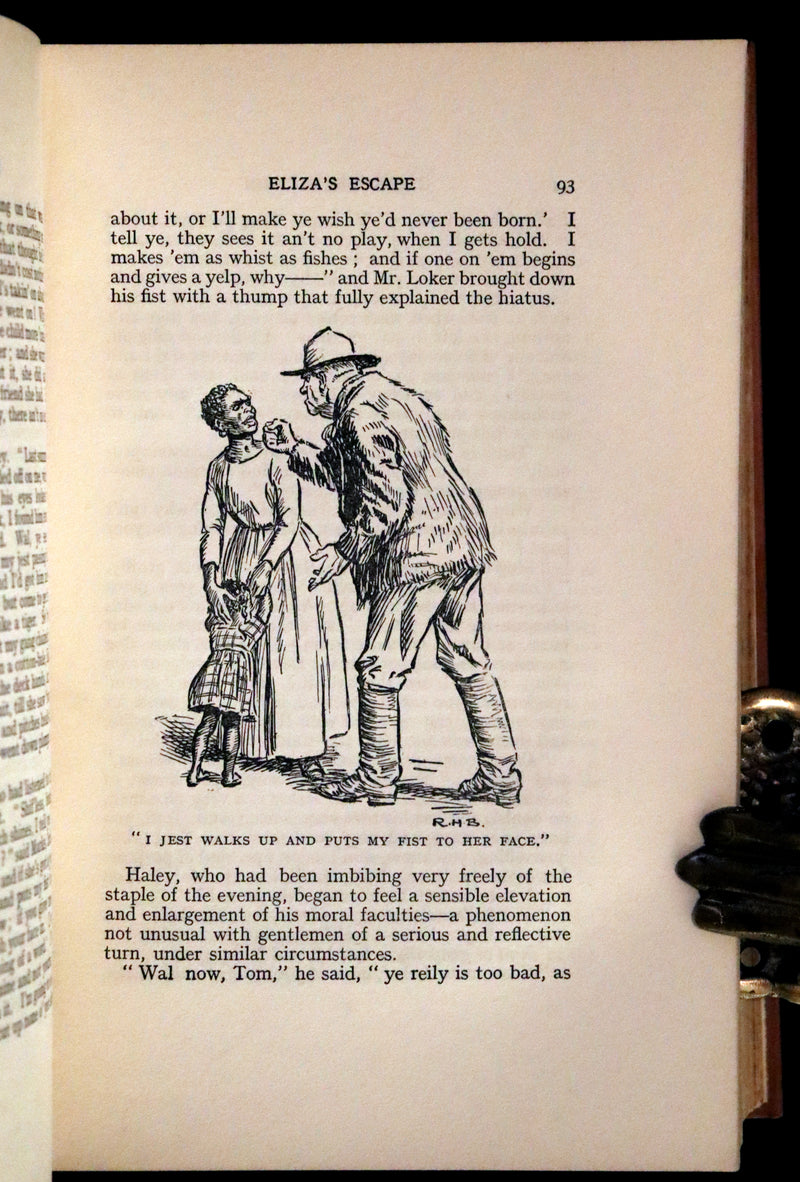 1920 Rare Book - Uncle Tom's Cabin by Harriet Beecher Stowe illustrated by Richard Henry Brock.