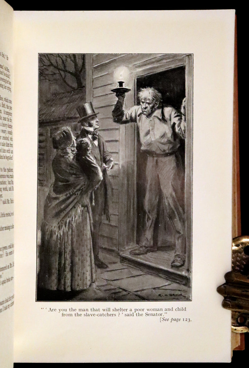 1920 Rare Book - Uncle Tom's Cabin by Harriet Beecher Stowe illustrated by Richard Henry Brock.