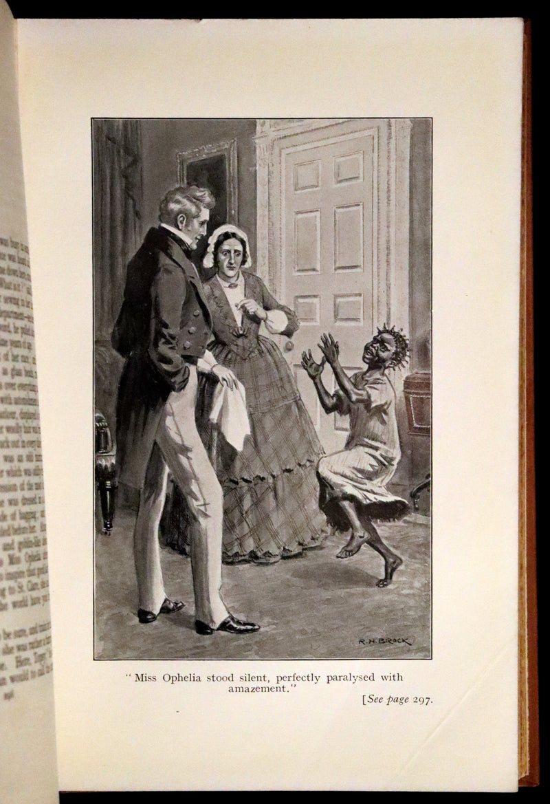 1920 Rare Book - Uncle Tom's Cabin by Harriet Beecher Stowe illustrated by Richard Henry Brock.