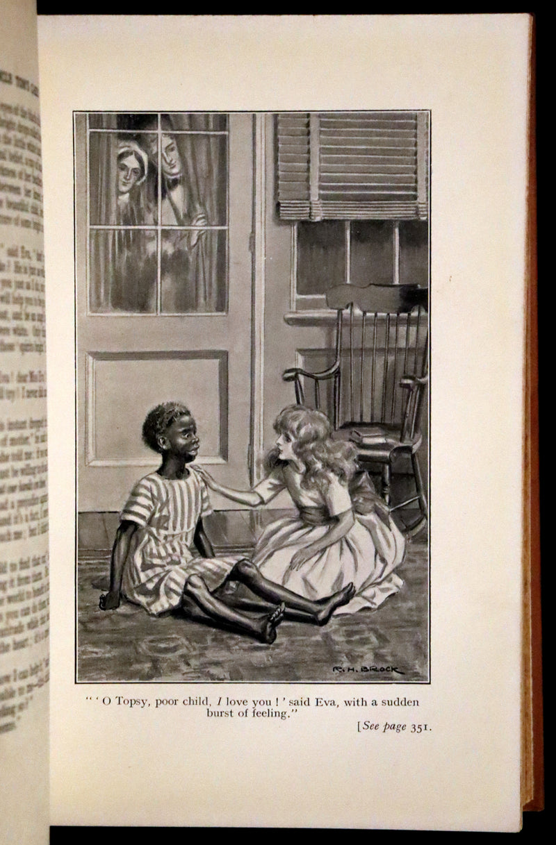1920 Rare Book - Uncle Tom's Cabin by Harriet Beecher Stowe illustrated by Richard Henry Brock.