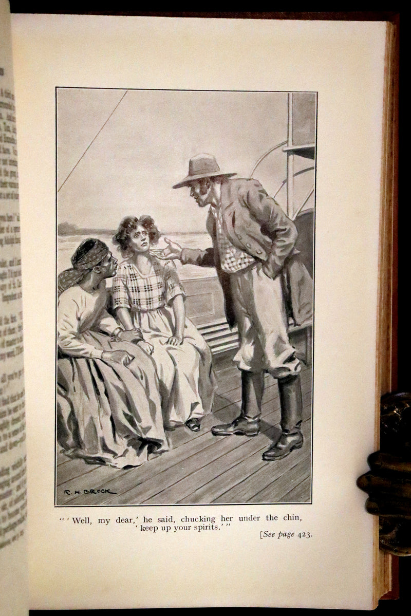 1920 Rare Book - Uncle Tom's Cabin by Harriet Beecher Stowe illustrated by Richard Henry Brock.