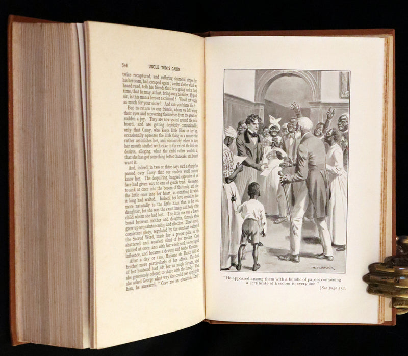 1920 Rare Book - Uncle Tom's Cabin by Harriet Beecher Stowe illustrated by Richard Henry Brock.