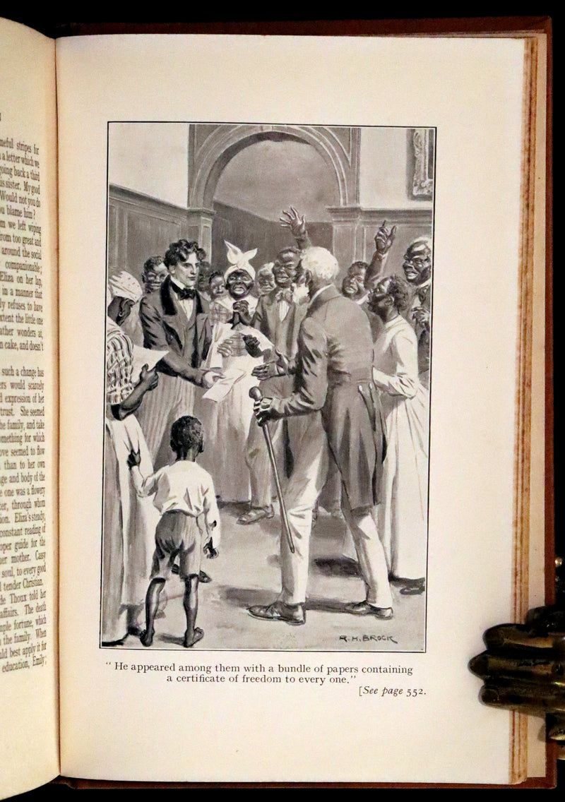 1920 Rare Book - Uncle Tom's Cabin by Harriet Beecher Stowe illustrated by Richard Henry Brock.