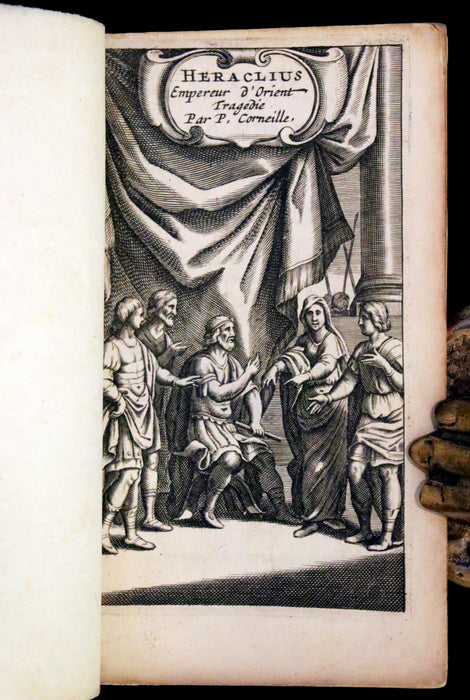 1663 Rare French Vellum Book - Heraclius, Emperor of the East - Heraclius Empereur d'Orient by Corneille.