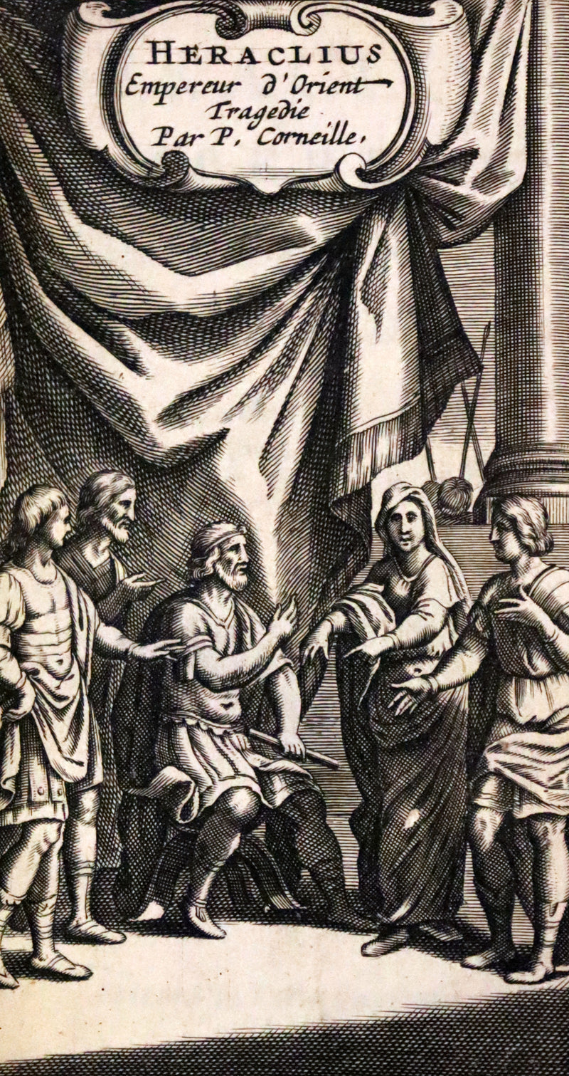 1663 Rare French Vellum Book - Heraclius, Emperor of the East - Heraclius Empereur d'Orient by Corneille.