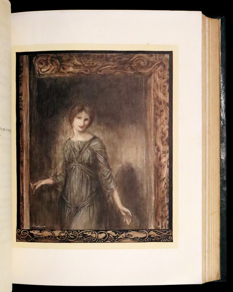 1920 First Edition in Morocco Binding - Irish Fairy Tales illustrated by Arthur Rackham.