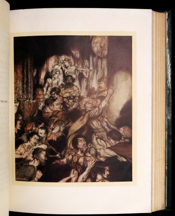 1920 First Edition in Morocco Binding - Irish Fairy Tales illustrated by Arthur Rackham.